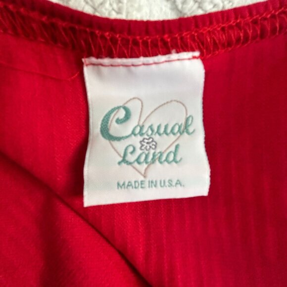 Casual Land Womens Red Seashell Print Sleeveless Maxi Dress Size XL Scoop Neck - Picture 3 of 7